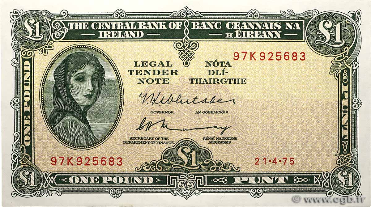 1 Pound IRELAND REPUBLIC  1975 P.064c UNC-