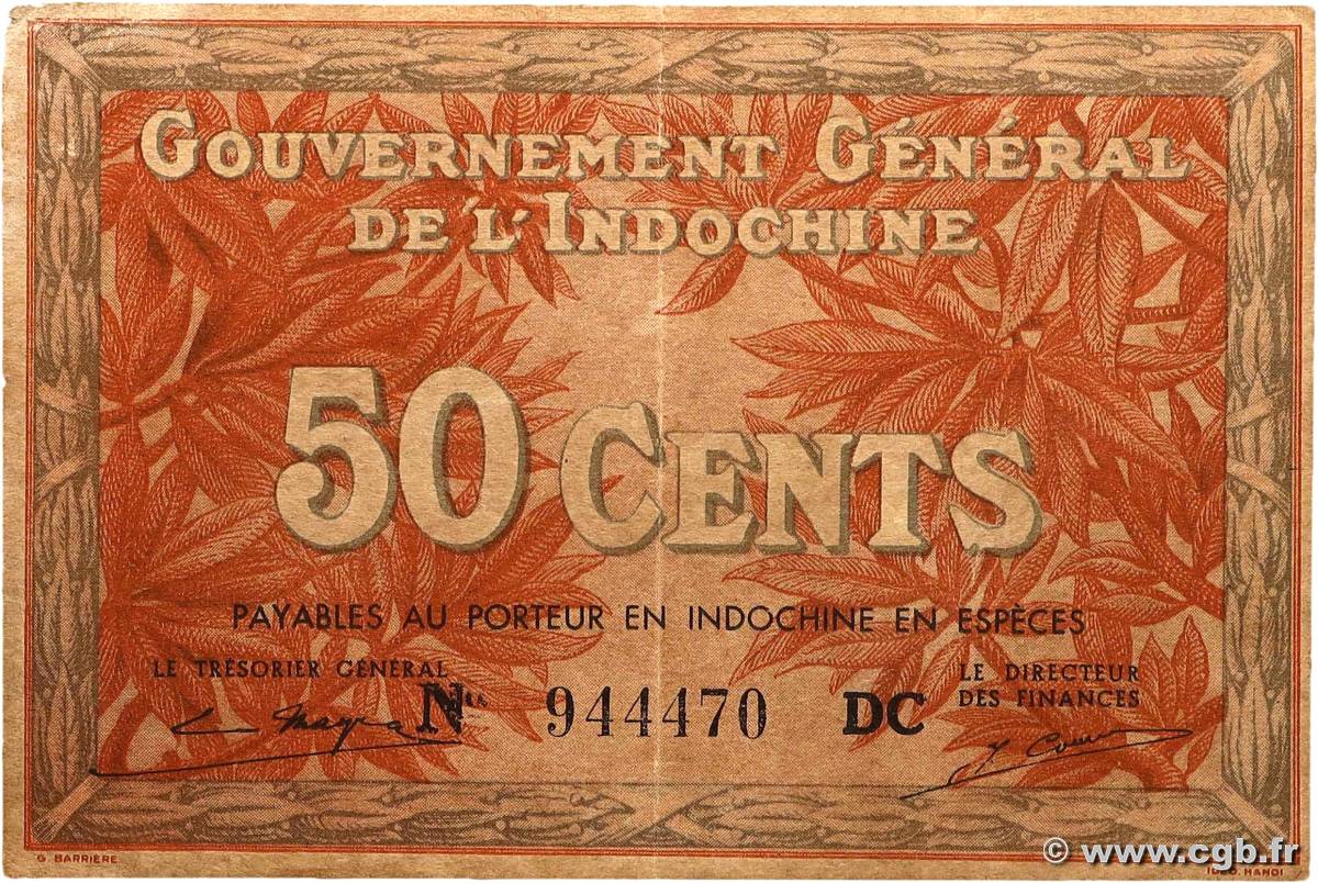 50 Cents INDOCHINE FRANÇAISE  1939 P.087d TTB+