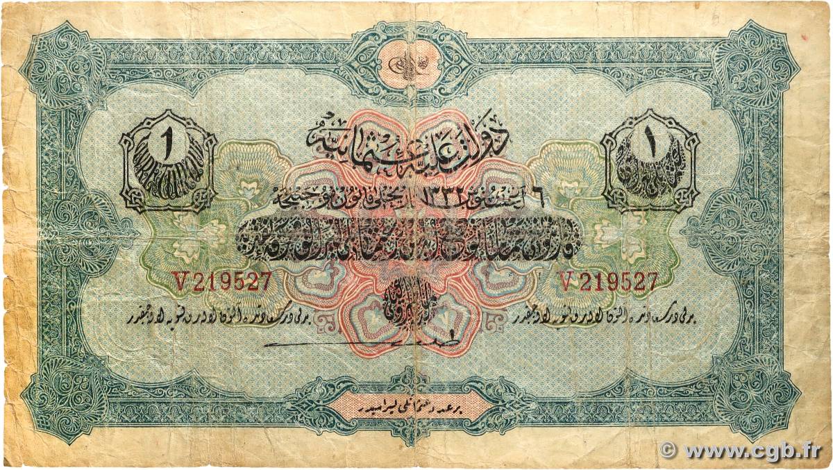 1 Livre TURQUIE  1913 P.090a B+