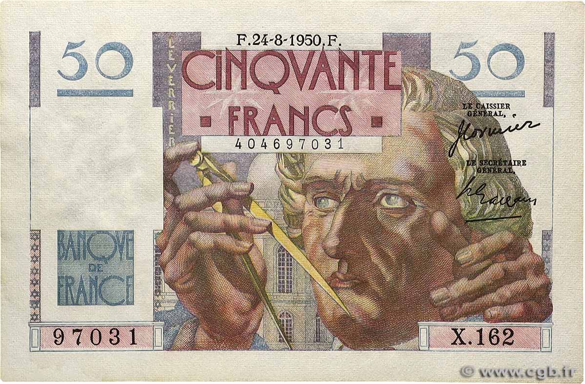 50 Francs LE VERRIER FRANCE  1950 F.20.16 UNC-