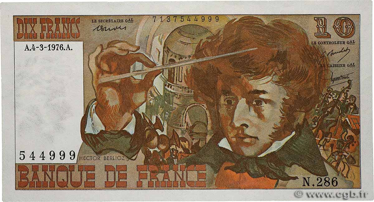 10 Francs BERLIOZ FRANCE  1976 F.63.18 pr.NEUF