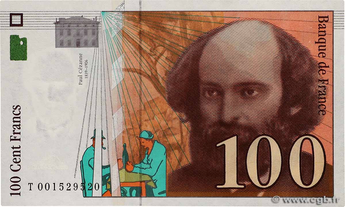 100 Francs CÉZANNE  FRANCE  1997 F.74.01 NEUF