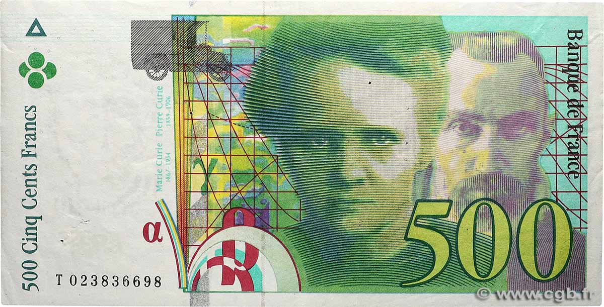 500 Francs PIERRE ET MARIE CURIE Faux FRANCE  1995 F.76.02 VF+