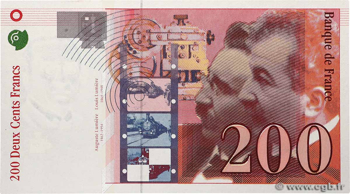 200 Francs FRÈRES LUMIÈRE Essai FRANKREICH  1995 F.- ST