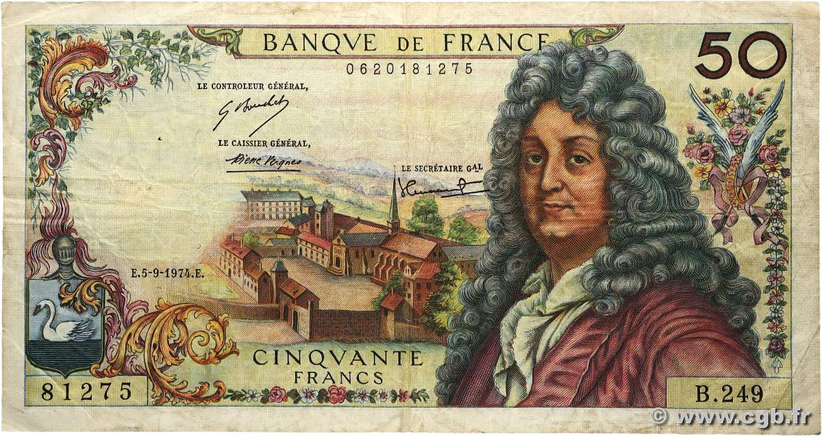 50 Francs RACINE FRANCE  1974 F.64.27 TB