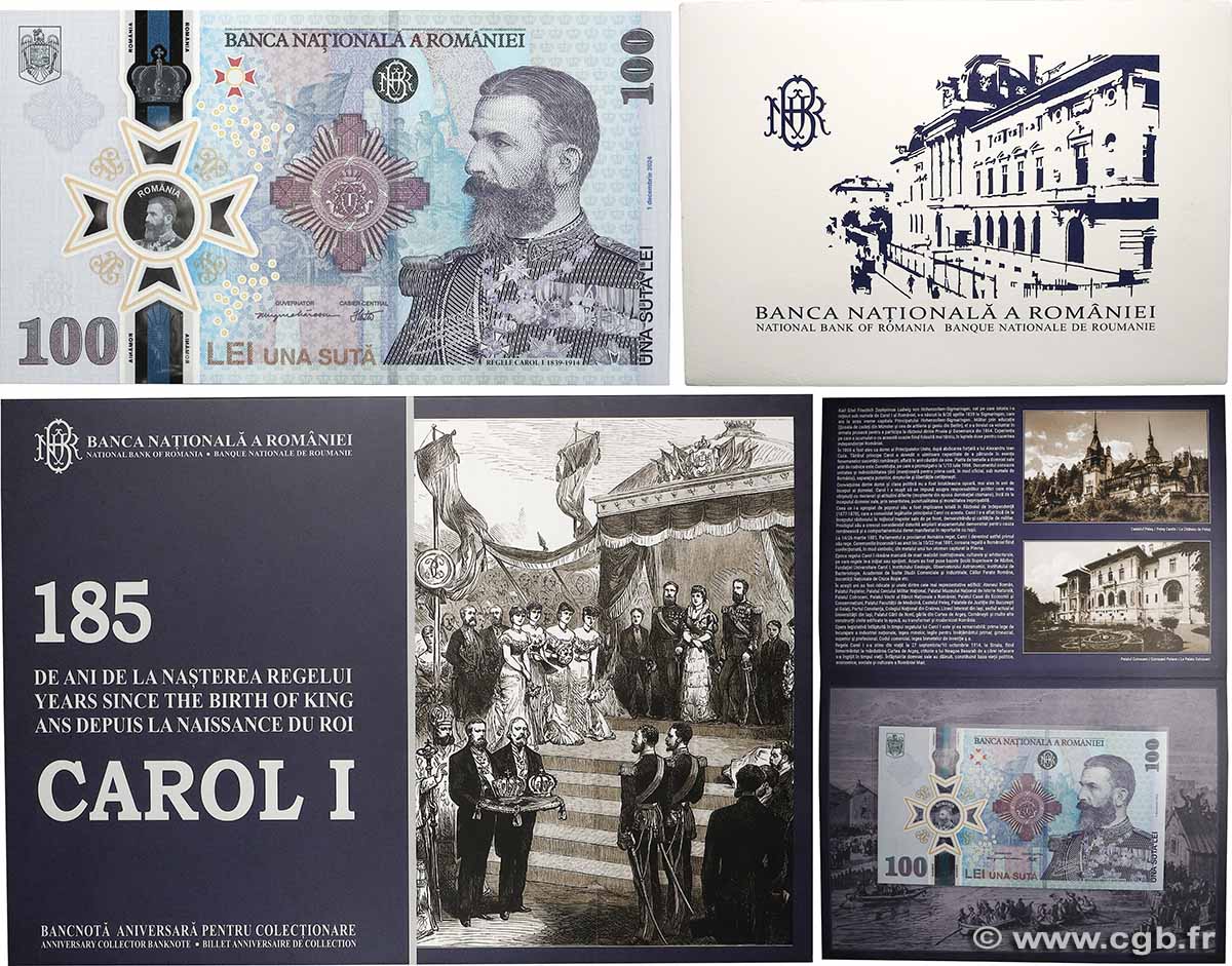 100 Lei Set de présentation ROMANIA  2024 P.127 UNC