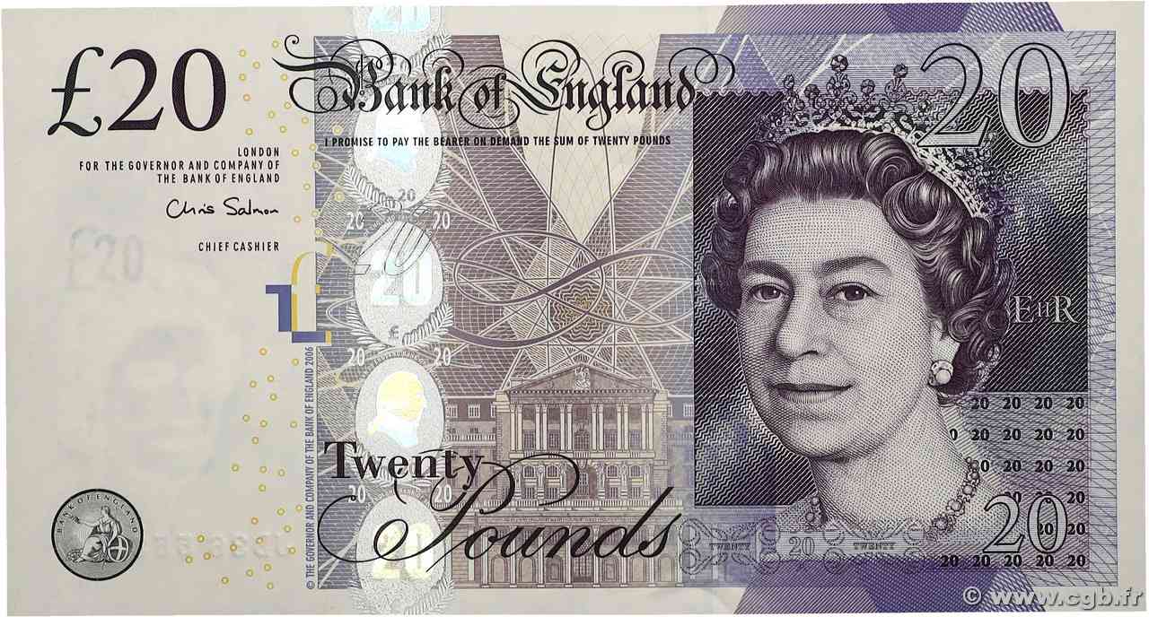 20 Pounds ENGLAND  2012 P.392b fST+