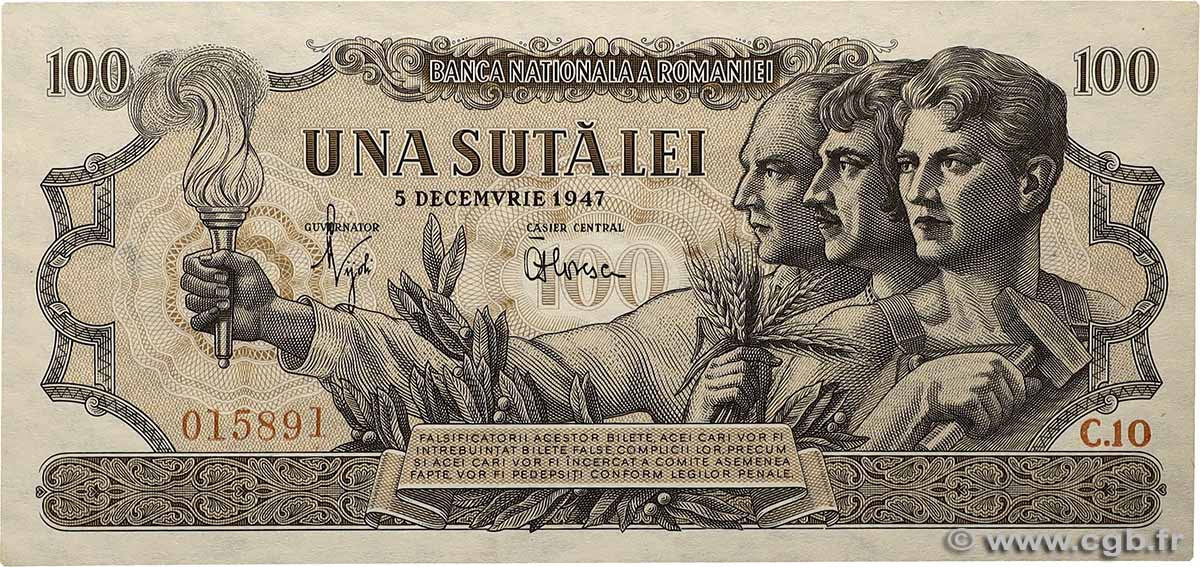 100 Lei ROUMANIE  1947 P.067a SPL+