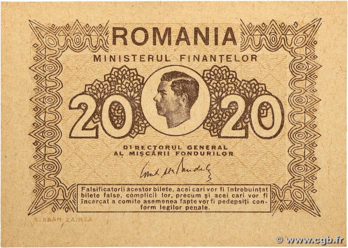 20 Lei ROUMANIE  1945 P.076  pr.NEUF