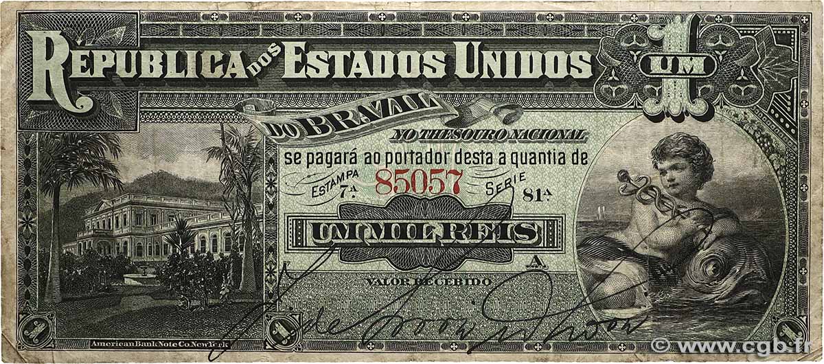 1 Mil Reis BRÉSIL  1891 P.003a TB