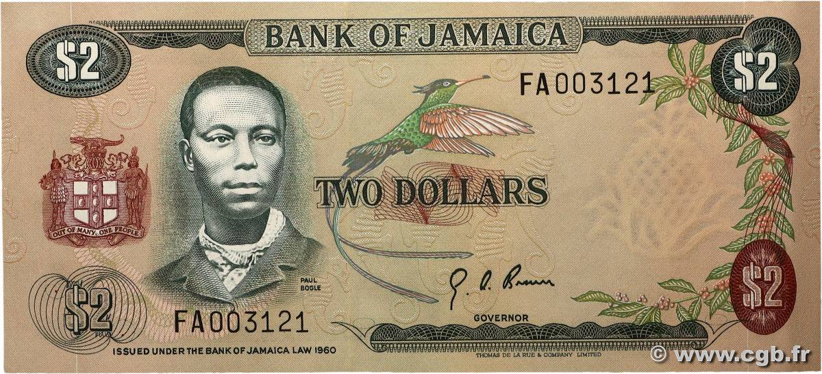 2 Dollars Commémoratif JAMAICA  1973 P.58 AU-