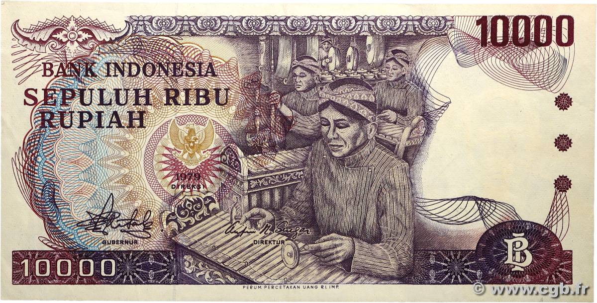 10000 Rupiah INDONESIA  1979 P.118 q.SPL