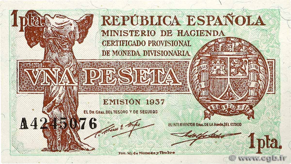 1 Peseta SPAIN  1937 P.094 UNC