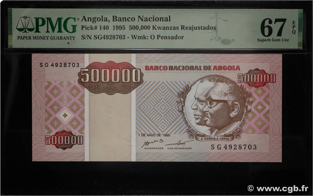 500000 Kwanzas Reajustados ANGOLA  1995 P.140 NEUF