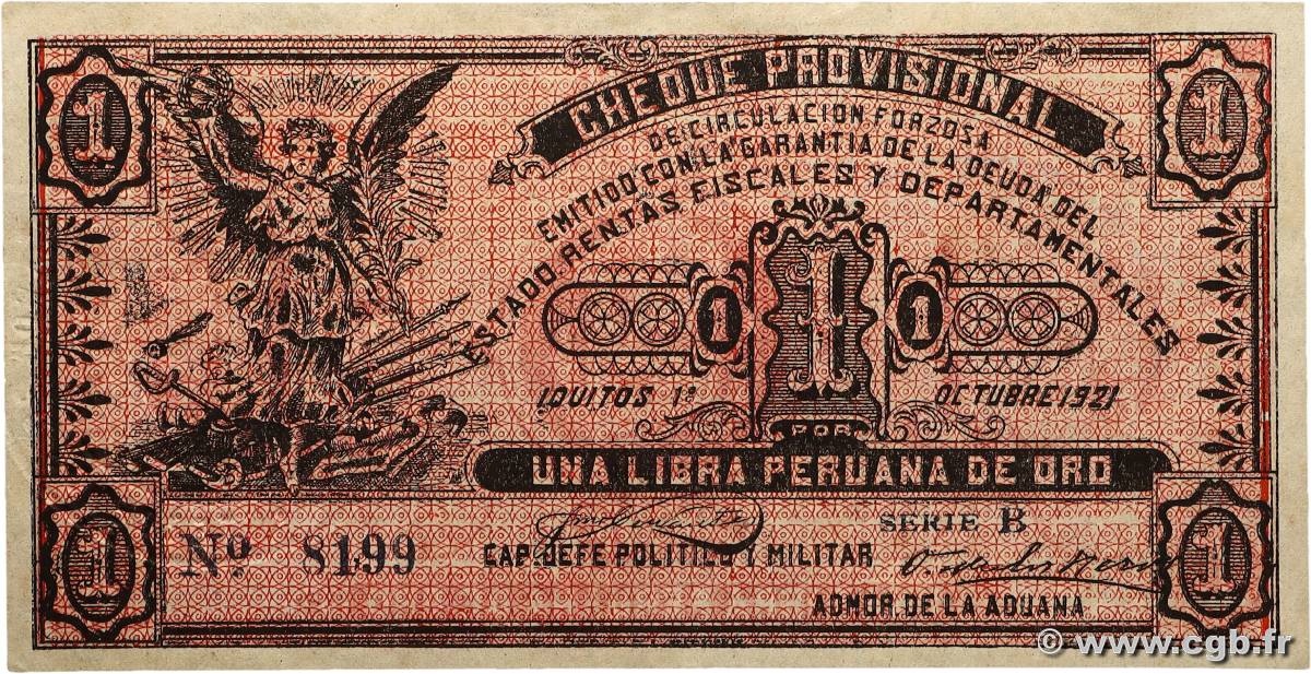 1 Libra PERU  1921 PS.606b VZ