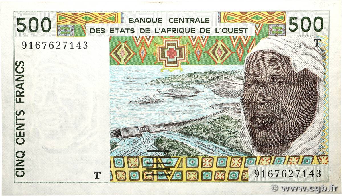 500 Francs ÉTATS DE L&nbsp;AFRIQUE DE L&nbsp;OUEST  1991 P.810Ta SPL