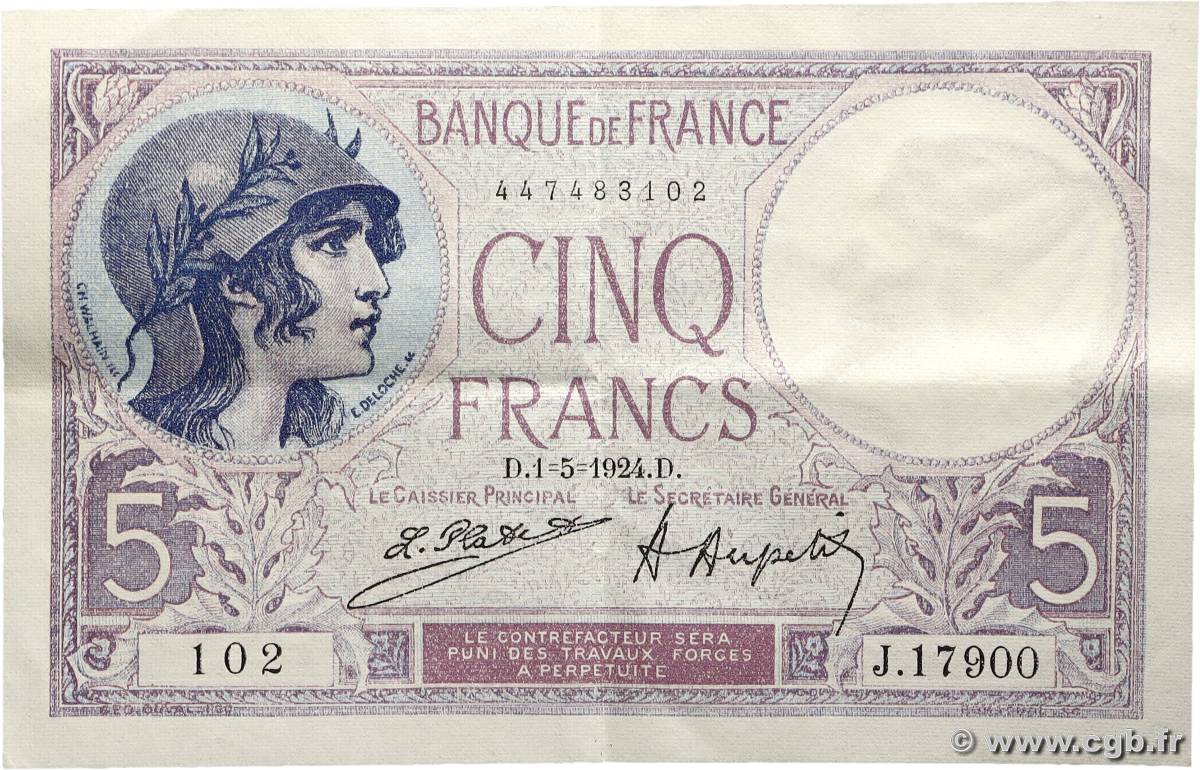 5 Francs FEMME CASQUÉE FRANCE  1933 F.03.08 XF