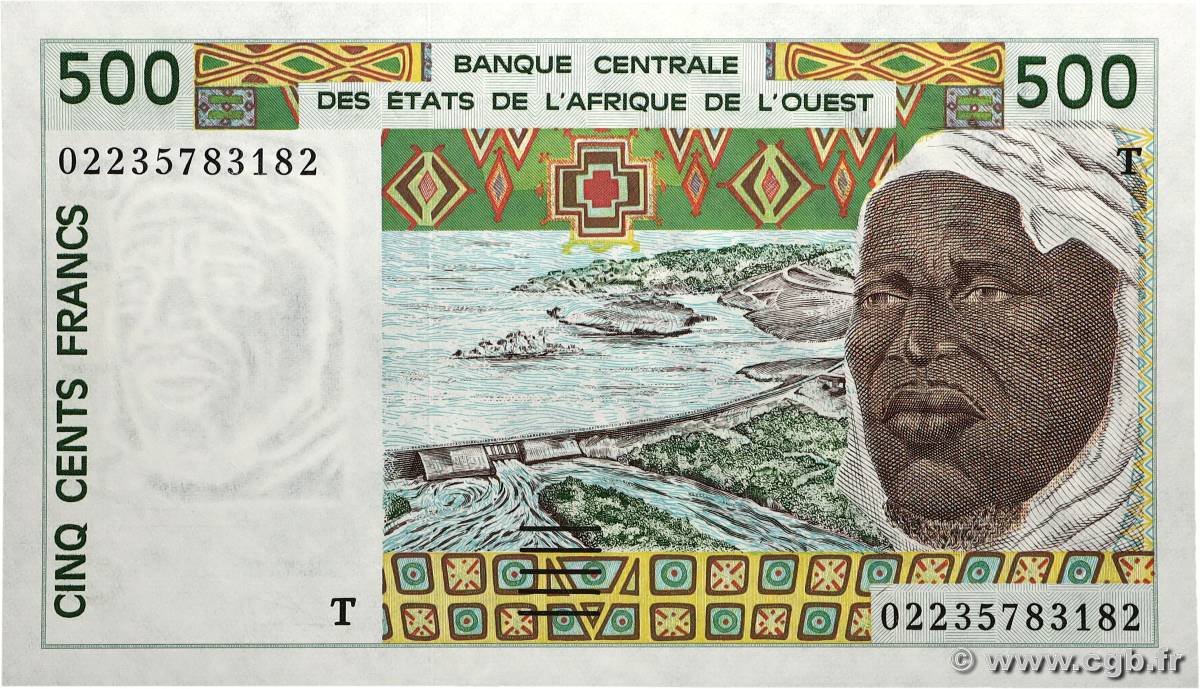 500 Francs ÉTATS DE L&nbsp;AFRIQUE DE L&nbsp;OUEST  2002 P.810Tm pr.NEUF