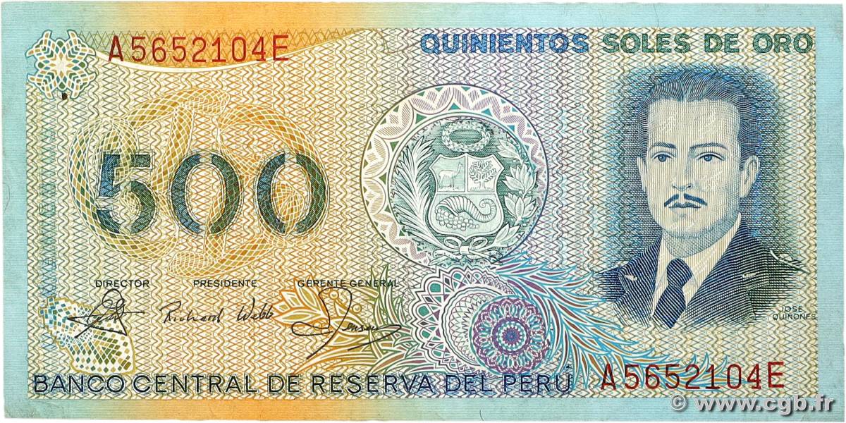 500 au 10000 Soles de Oro Lot PÉROU  1982 P.Lot SUP