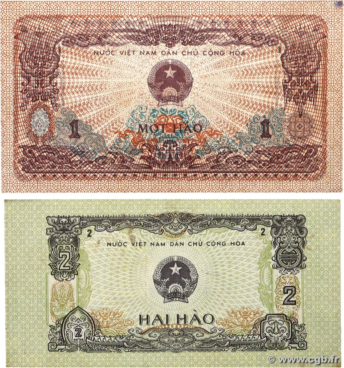 1 et 2 Hao Lot VIET NAM   1972 P.077c et P.078 TTB+