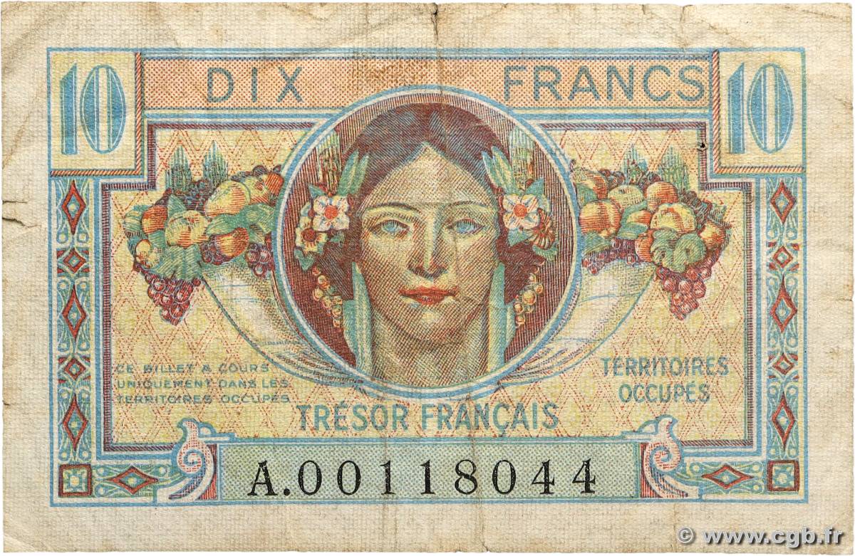 10 Francs TRÉSOR FRANÇAIS FRANCE  1947 VF.30.01 TB