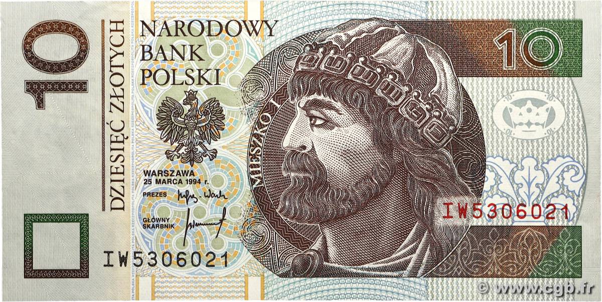10 Zlotych POLOGNE  1994 P.173a TTB+