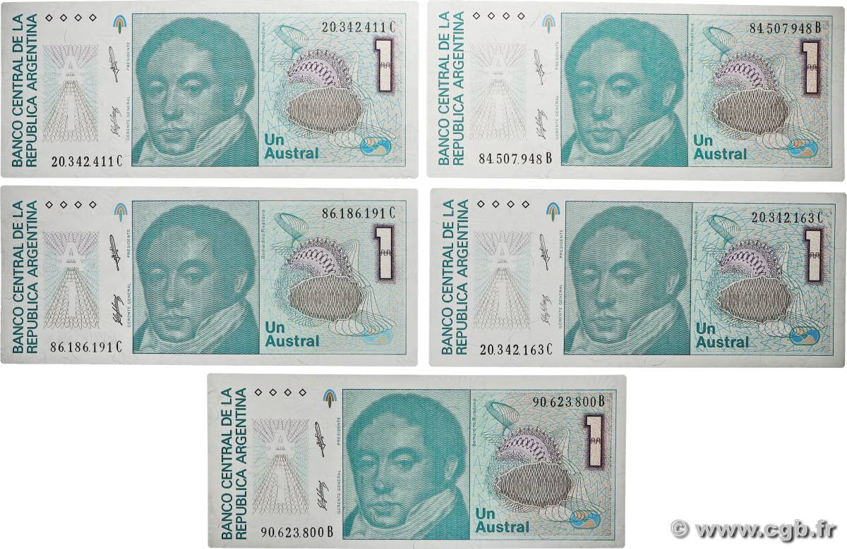 1 Austral Lot ARGENTINA  1985 P.323b UNC