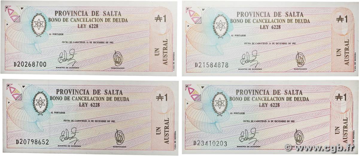 1 Austral Lot ARGENTINE  1986 PS.2612e NEUF