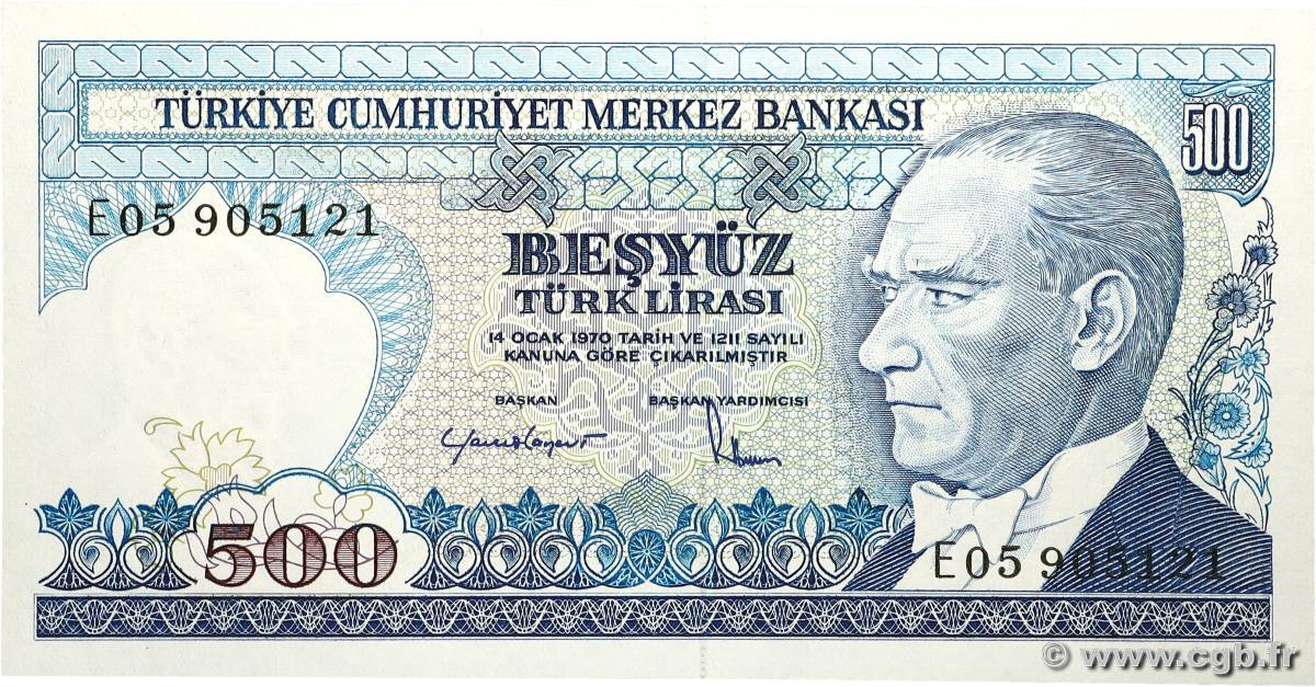 500 Lira TURQUIE  1983 P.195 NEUF