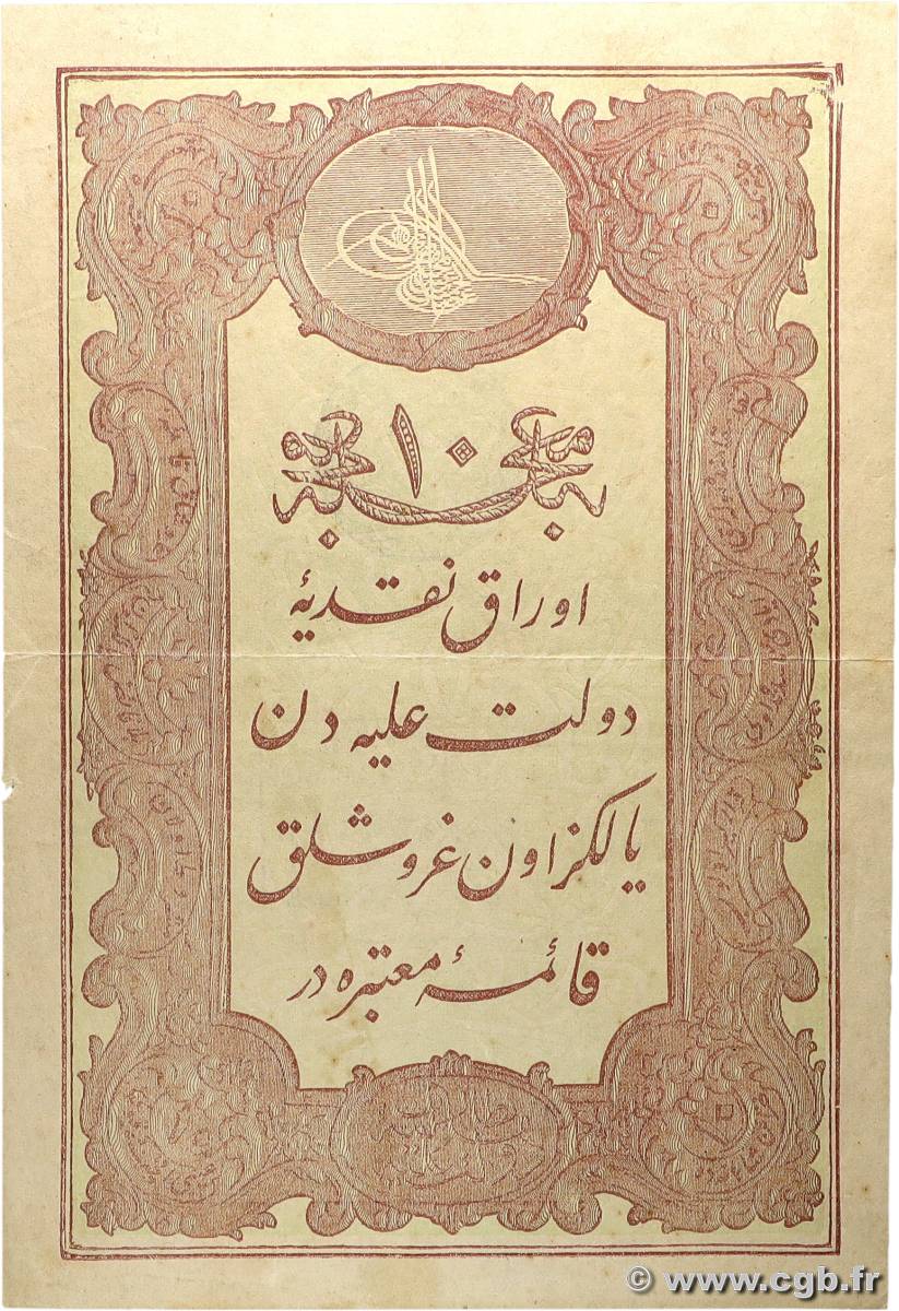 10 Kurush TURQUIE Constantinople 1877 P.048b TTB