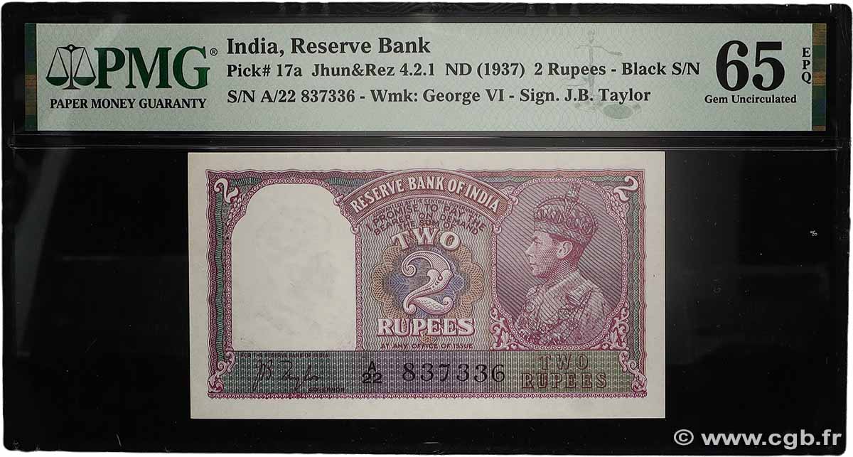 2 Rupees INDE  1937 P.017a NEUF