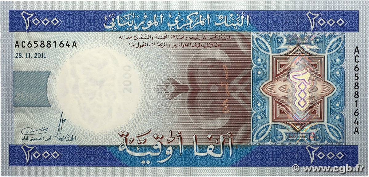 2000 Ouguiya MAURITANIA  2011 P.20 FDC