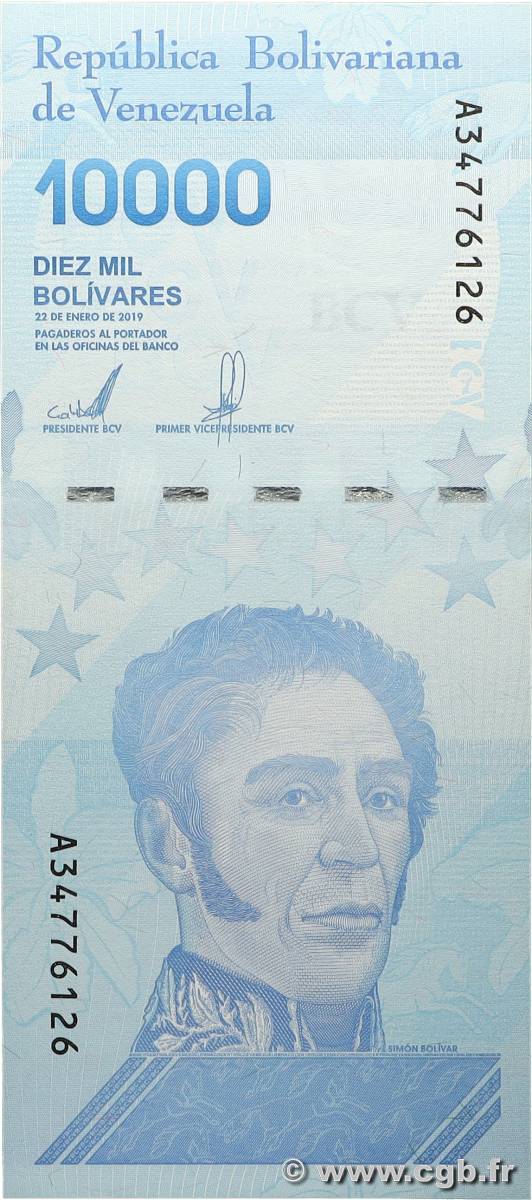 10000 Bolivares VENEZUELA  2019 P.109 UNC