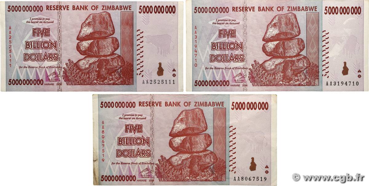 5 Billions Dollars ZIMBABUE  2008 P.84 MBC+