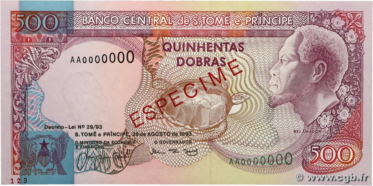 500 Dobras Spécimen SAINT THOMAS et PRINCE  1993 P.063s NEUF