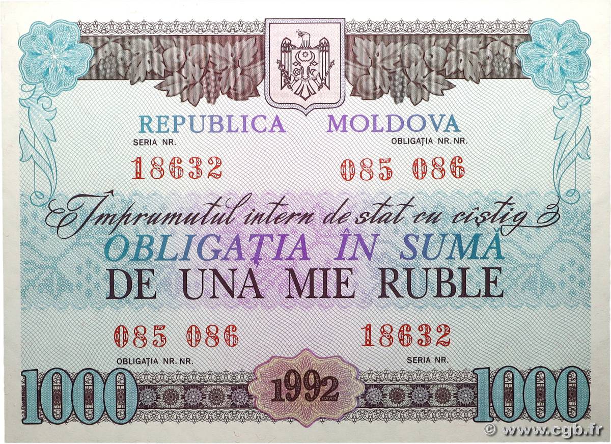 1000 roubles MOLDAVIE  1992 P.- NEUF