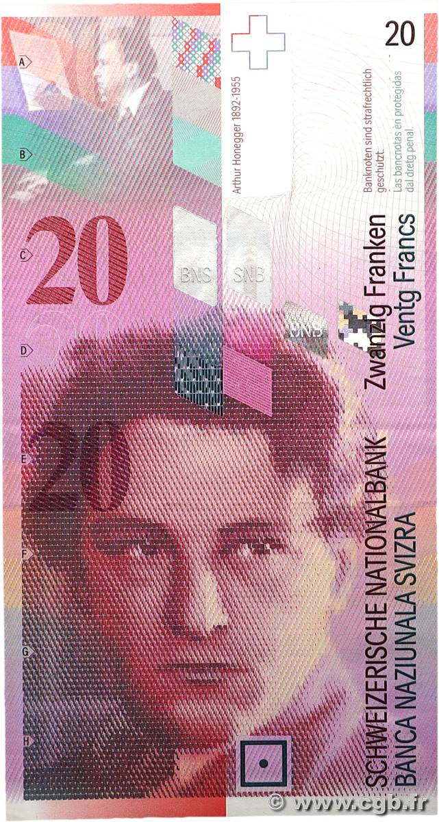 20 Francs SUISSE  1994 P.68a SPL