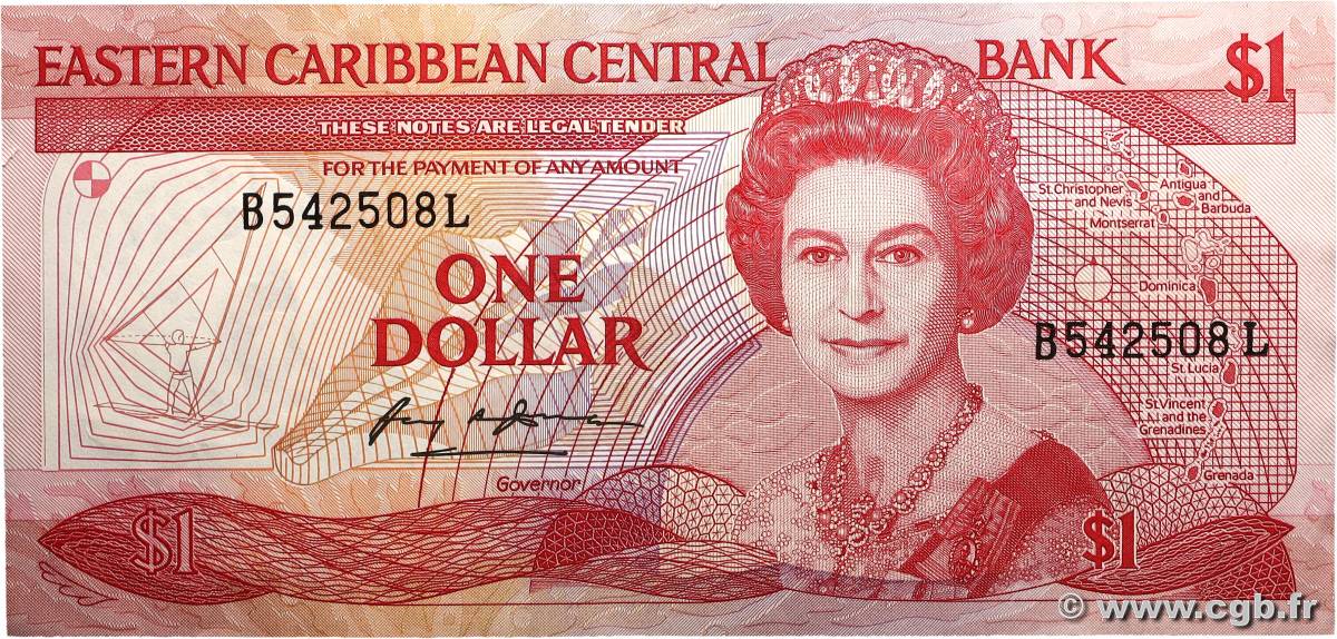1 Dollar EAST CARIBBEAN STATES  1985 P.17l EBC