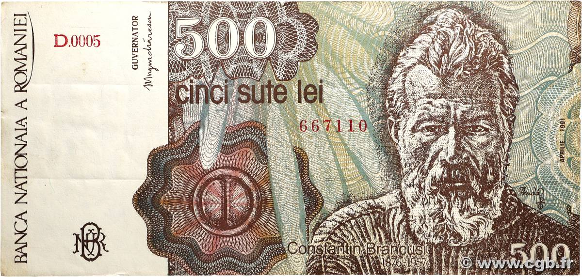 500 Lei RUMÄNIEN  1991 P.098a fVZ