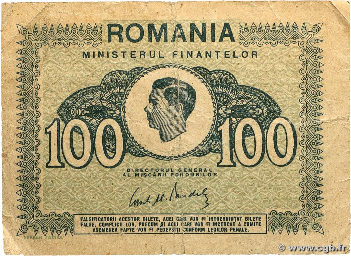100 Lei RUMÄNIEN  1945 P.078 fS