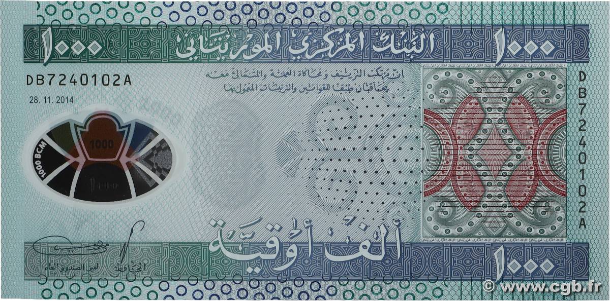 1000 Ouguiya MAURITANIEN  2014 P.19 ST