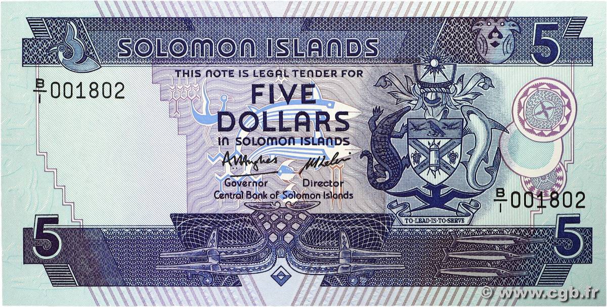 5 Dollars ÎLES SALOMON  1986 P.14a NEUF