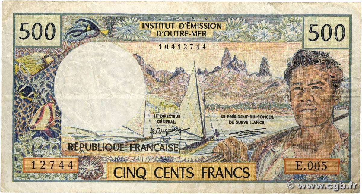 500 Francs POLYNÉSIE, TERRITOIRES D&nbsp;OUTRE MER  1992 P.01a B+