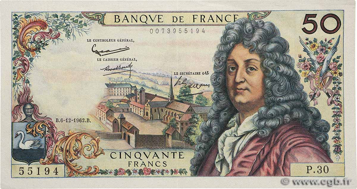 50 Francs RACINE FRANKREICH  1962 F.64.03 VZ