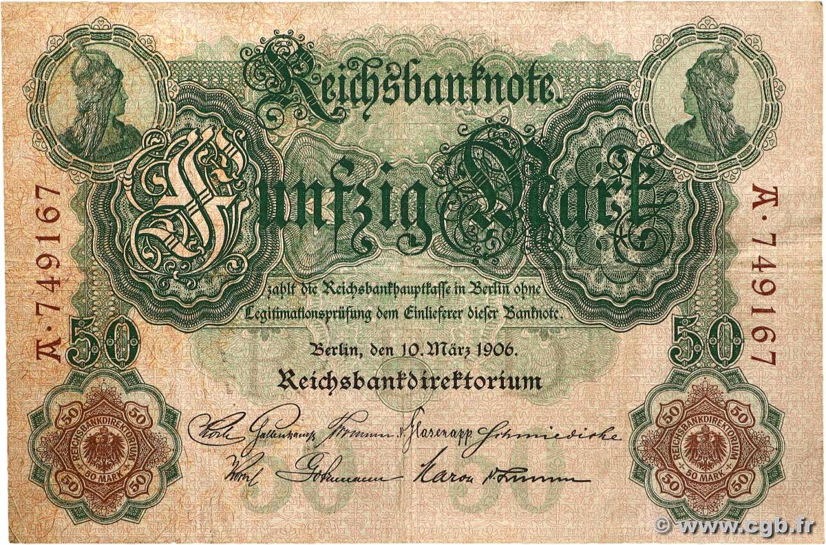 50 Mark ALLEMAGNE  1906 P.026b TB