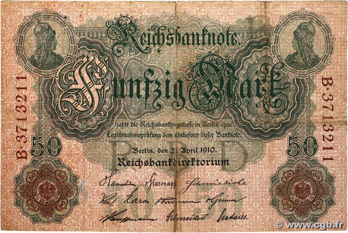 50 Mark ALLEMAGNE  1910 P.041 TB