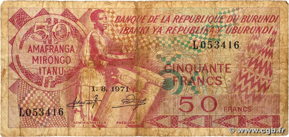 50 Francs BURUNDI  1971 P.22b B