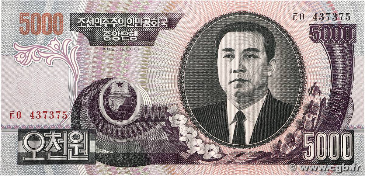 5000 Won CORÉE DU NORD  2006 P.46c NEUF