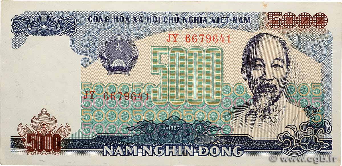 5000 Dong VIETNAM  1987 P.104a VZ+
