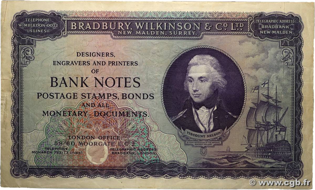 (1 Pound) Publicitaire ENGLAND  1950  VF-